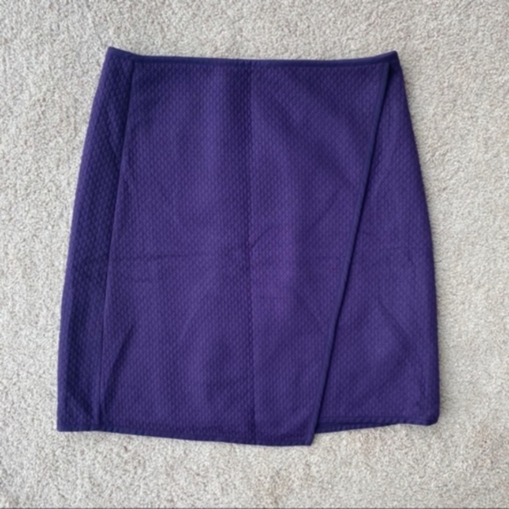 Boden Royal Purple Quilted Wrap Skirt 6R